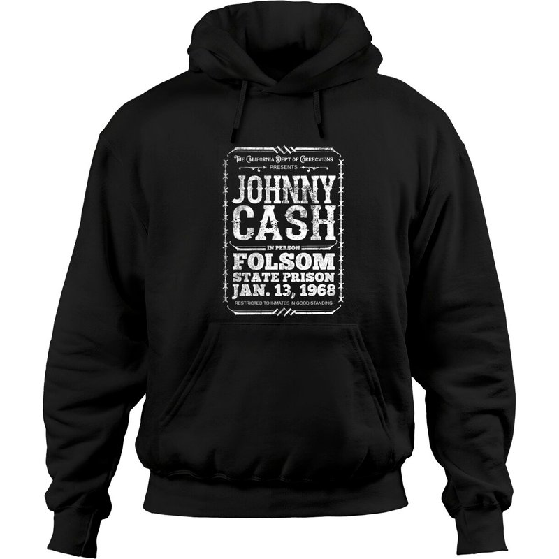 Hoodies Unisex Johnny Cash At Folsom Prison — Sweats à capuche pour hommes