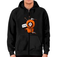 I'm Fine - Kenny - Hoodies Zippés Unisexe - Noir — Sweats à capuche pour hommes