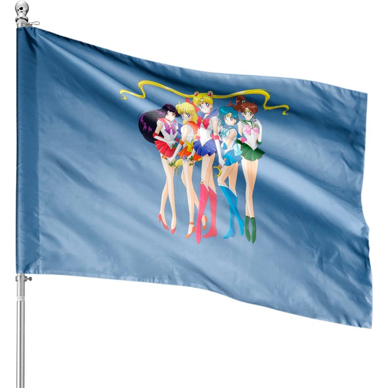 Sailor Moon 25th Anniversary House Flags — Decorative Flags