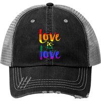 Casquette Trucker Femme Love Is Love Gay Pride Slim Fit — Casquette de baseball