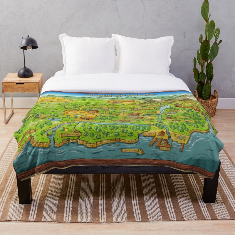 Stardew Valley Map Throw Blanket — Throw Blankets
