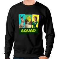 Shrek Squad Group Shot Panel Lineup Sweatshirt — Mens Hoodies