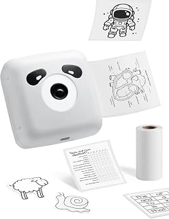 OFFNOVA Mini Inkless Sticker Printer, 300DPI Bluetooth Pocket Printer