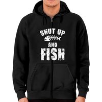 Shut Up Zip Hoodie - Shut Up And Fish