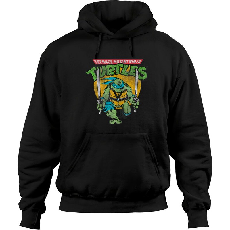 Hoodie Unisexe Action Shot Leonardo des Tortues Ninja — Sweats à capuche pour hommes