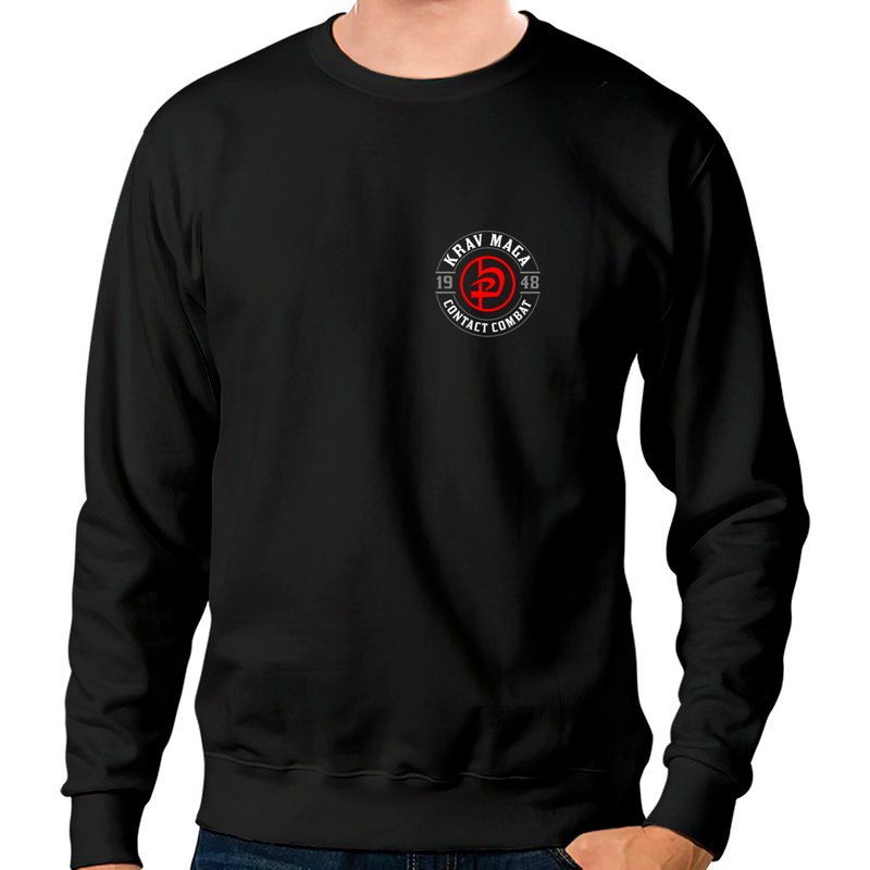 Sweat à Capuche Unisexe Old School Krav Maga avec Logo Hébreu — Sweats à capuche pour hommes