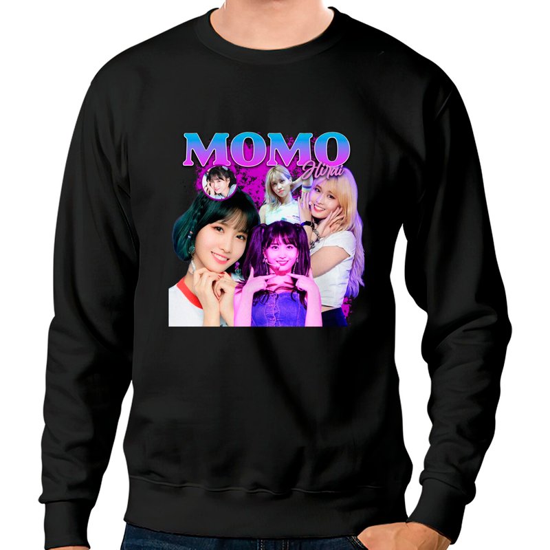 Momo Hirai Vintage Sweatshirt Unisexe à Col Rond — Sweats à capuche pour hommes