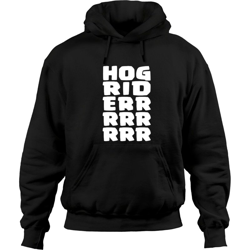 Hoodies Hog Rider unisexe en noir — Sweats à capuche pour hommes