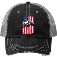 Casquette Trucker Monster Truck Drapeau Américain Racing USA — Casquette de baseball