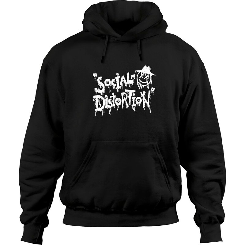 Hoodies Unisex Noir de Social Distortion — Sweats à capuche pour hommes