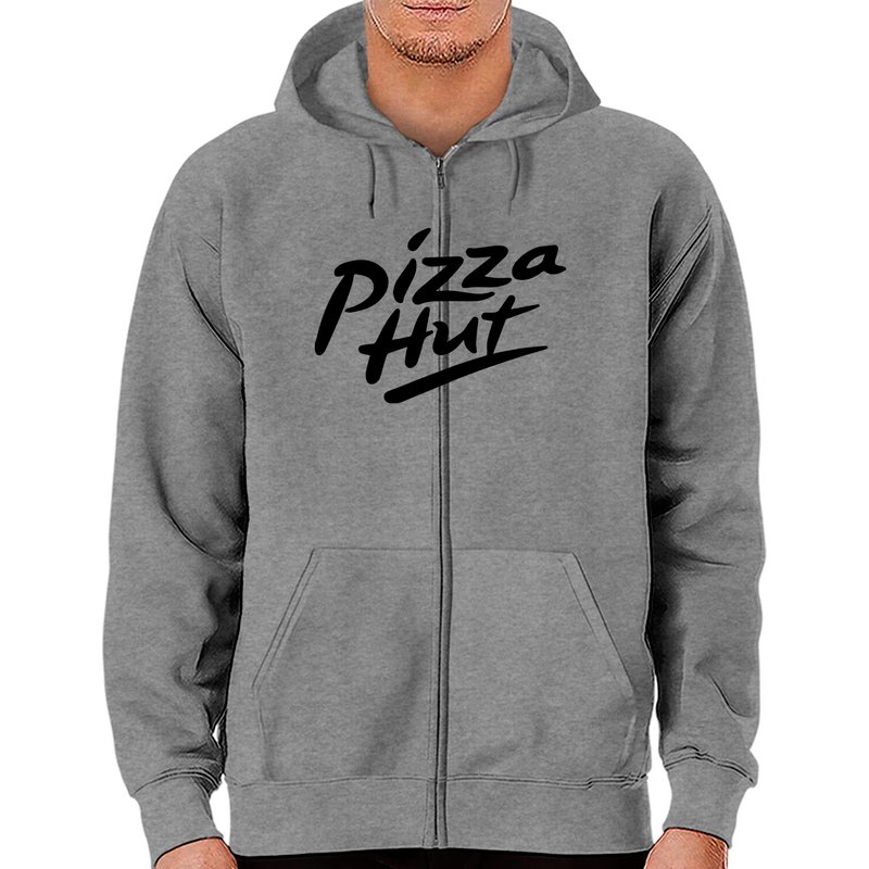 Hoodies zippés unisexes Pizza Hut en rouge — Sweats à capuche pour hommes