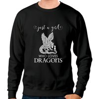 Just A Girl Who Loves Dragons Chandail Unisexe — Sweats à capuche pour hommes