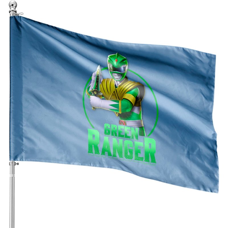 Drapeau de maison Power Rangers Green Ranger Portrait Simple — Drapeaux décoratifs
