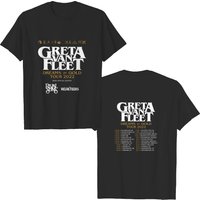 T-shirt pour hommes Greta Van Fleet Dreams In Gold Tour 2022 — T-shirts pour hommes
