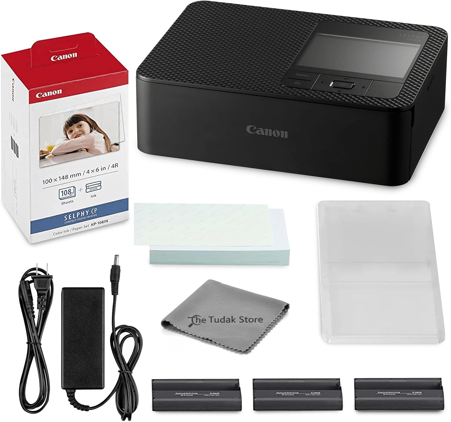 Canon Selphy CP1500 Photo Printer Bundle with KP-108 Paper and Ink — Photo Printer