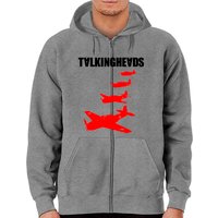 Hoodies à Zip Talking Heads pour Unisexe en Gris Sport — Sweats à capuche pour hommes