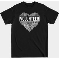 T-shirt Volunteer Heart pour hommes en noir