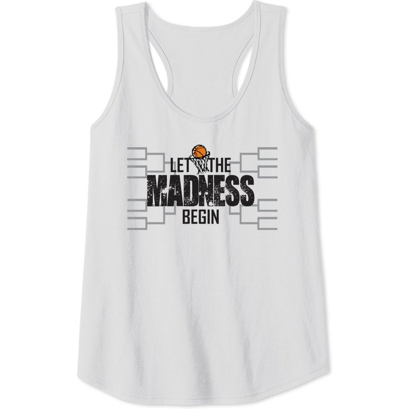 College March Brackets Tournament Tank Top for Men - Dark Grey