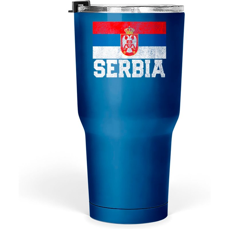Gobelet de Fierté Nationale Drapeau de la Serbie 30 Oz — Tasses et gobelets