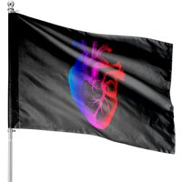 Heart Anatomy House Flags - Double-Sided Print — Decorative Flags
