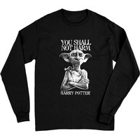 Dobby Shall Not Harm T-Shirt à Manches Longues Noir Harry Potter pour Hommes