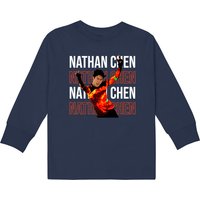 T-shirts à manches longues Nathan Chen pour enfants - Marine — T-shirts pour hommes