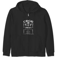 Hoodie zippé avec logo emblématique du CBGB de New York pour hommes et femmes