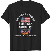 T-shirt pour hommes The People's Convoy 2022 America Truckers Freedom