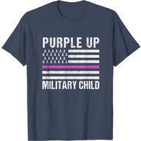 T-shirt Purple Up du Mois de l'Enfant Militaire pour Hommes — T-shirts pour hommes