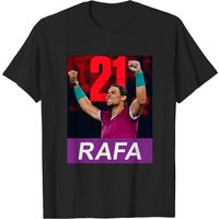 T-shirt Rafa 21 Classique pour Hommes en Noir