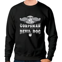Navy Corpsman Devil Doc FMF 8404 Unisex Sweatshirt — Mens Hoodies