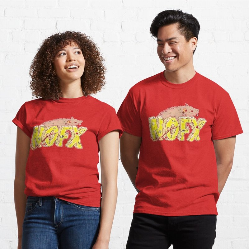 T-shirt classique N-O-F-X Mouse et fromage pour hommes — T-shirts pour hommes