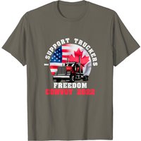 T-shirt I Support Truckers Canada USA Freedom Convoy 2022 — T-shirts pour hommes