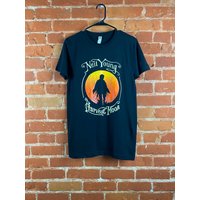 Neil Young Men's T-Shirt, 70s Band Tee in Black — Mens T Shirts