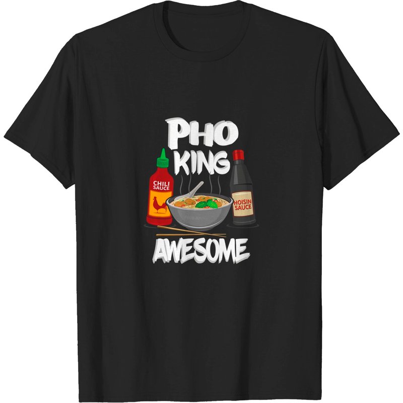 T-shirt Pho King Awesome pour hommes en noir — T-shirts pour hommes