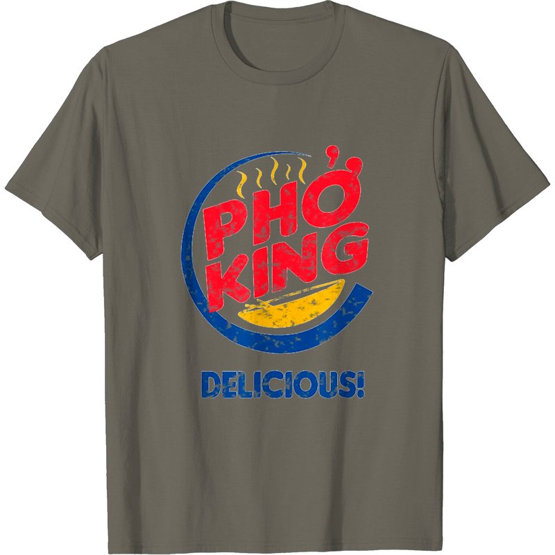 T-shirt Pho King Delicious pour hommes en noir