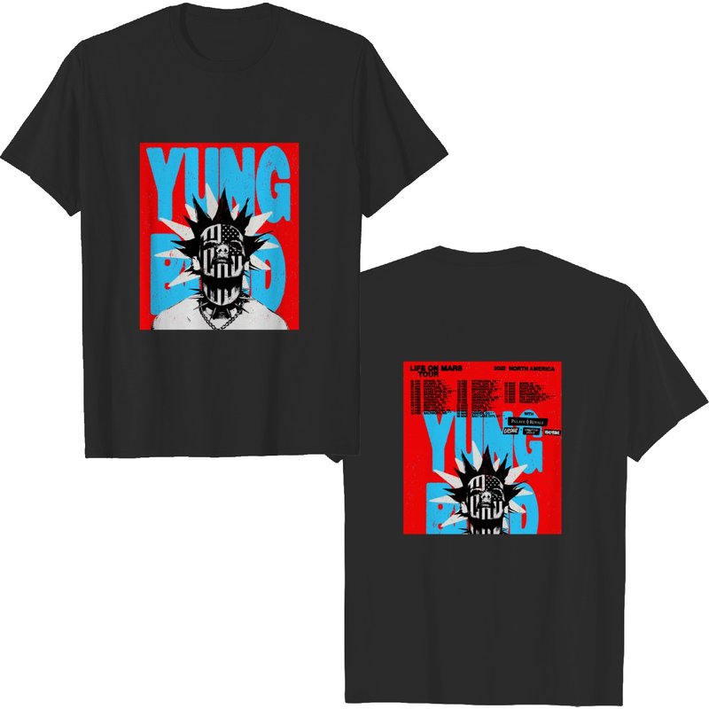 T-shirt unisexe YUNGBLUD Life On Mars Tour 2022 — T-shirts pour hommes