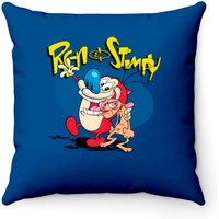 Nickelodeon Ren And Stimpy Classic Logo Throw Pillows — Decorative Cushions