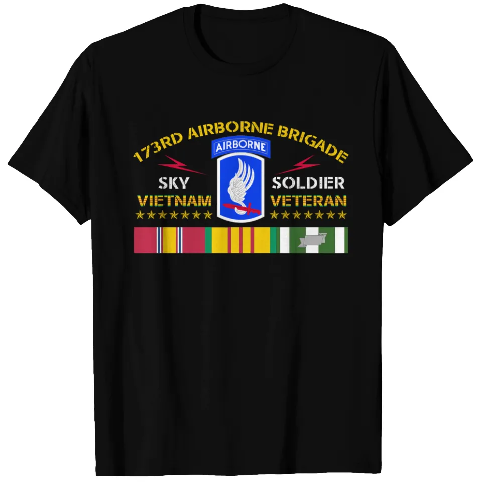 173rd Airborne Brigade Vietnam Veteran Sky Soldier T-Shirt for Men — Mens T Shirts
