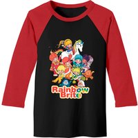 T-shirt de baseball essentiel Rainbow Brite pour hommes noir/rouge — T-shirts pour hommes