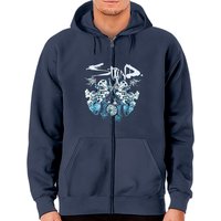 Hoodie zippé unisexe Stainds Funny Band en bleu marine — Sweats à capuche pour hommes