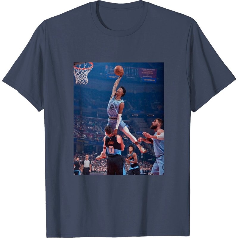 T-shirt classique Ja Morant 12 "The Ja" Dunk sur Kevin Love — T-shirts pour hommes