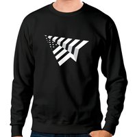 Sweatshirt Unisexe Noir Paper Plane USA