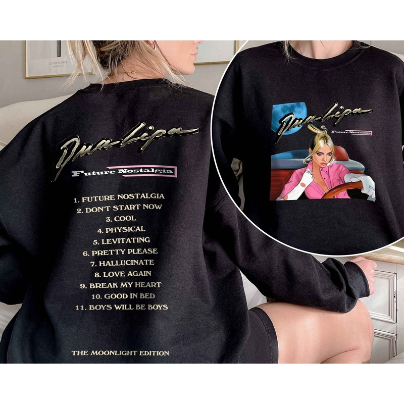 Dua L.i.p.a Future Nostalgia Tour 2022 Sweatshirt Col Ronde — Sweats à capuche pour hommes