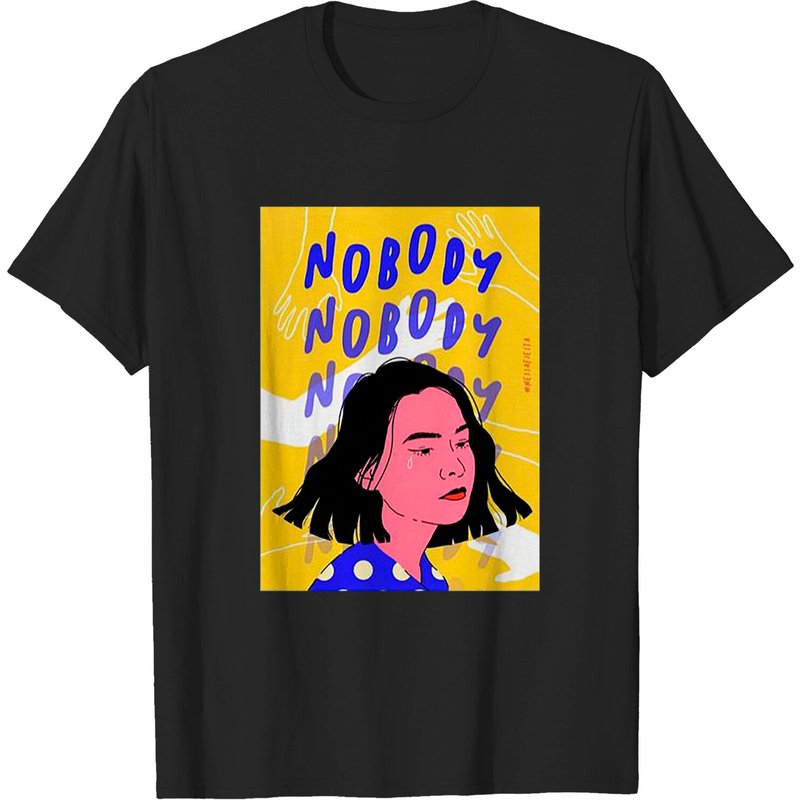 T-shirt classique Mitsky Nobody pour hommes en noir — T-shirts pour hommes