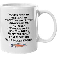 Femme Craignez-moi Poisson Craignez-moi Hommes Regardez Ailleurs Tasse — Tasses et gobelets