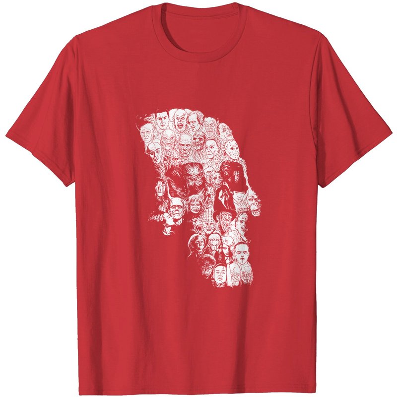 T-Shirt Horror Skull Michael Myers Jason Chucky Freddy pour hommes — T-shirts pour hommes