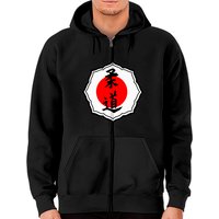 Hoodies zippés Judo Kodokan pour unisexes en noir — Sweats à capuche pour hommes