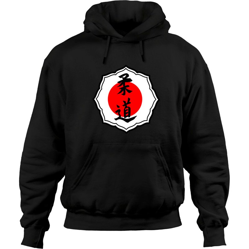 Hoodies Unisex Noirs Judo Kodokan — Sweats à capuche pour hommes
