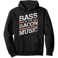 Hoodie Pullover Bacon Of Music Bass Guitarist — Sweats à capuche pour hommes